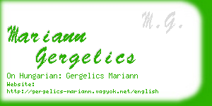 mariann gergelics business card